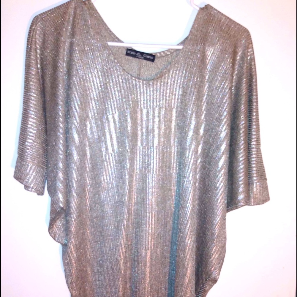 Kim and Cami from metallic blouse